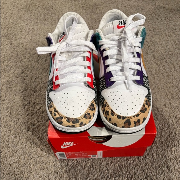 Nike Wmns Dunk Low SE 'Safari Mix' DN3866-100 - Picture 3 of 4